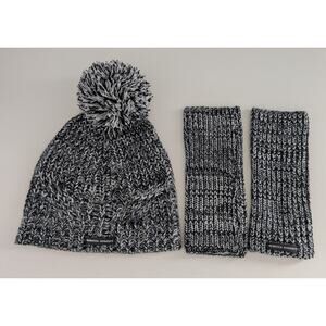 Rebecca Minkoff Poof Knit Hat and Arm Warmers Set